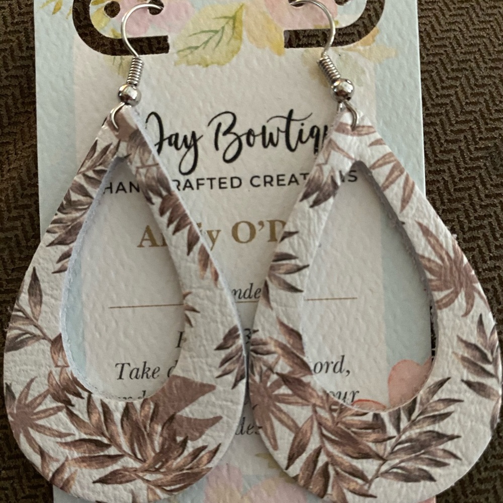 NEW Genuine Leather Earrings